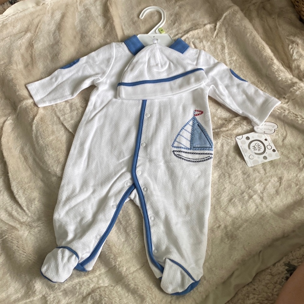 Little Me Cool Sailing PJ set w/hat